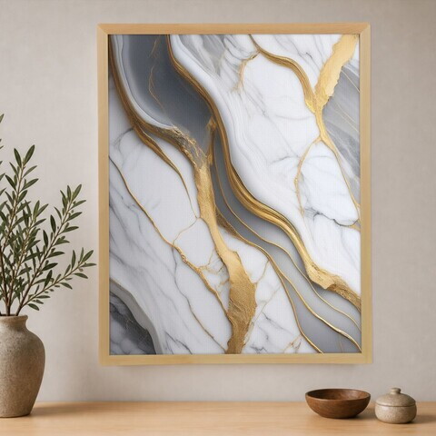 Tablou decorativ, Cc-D-Ah-1015 70 x 95, Canvas, Cadru: 100% LEMN (Grosime: 18 mm), Multicolor