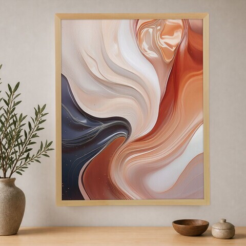 Tablou decorativ, Cc-D-Ah-1018 70 x 95, Canvas, Cadru: 100% LEMN (Grosime: 18 mm), Multicolor