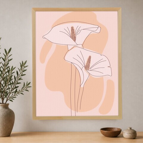 Tablou decorativ, Cc-D-Ah-1029 45 x 60, Canvas, Cadru: 100% LEMN (Grosime: 18 mm), Multicolor