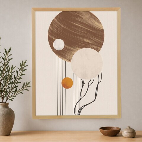 Tablou decorativ, Cc-D-Ah-1039 45 x 60, Canvas, Cadru: 100% LEMN (Grosime: 18 mm), Multicolor