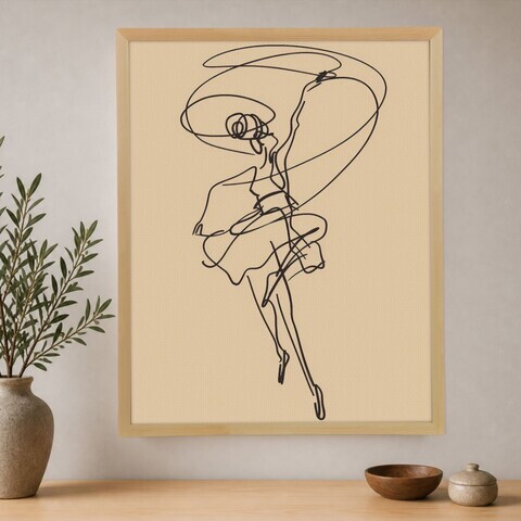 Tablou decorativ, Cc-D-Ah-1041 45 x 60, Canvas, Cadru: 100% LEMN (Grosime: 18 mm), Multicolor