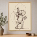 Tablou decorativ, Cc-D-Ah-1046 70 x 95, Canvas, Cadru: 100% LEMN (Grosime: 18 mm), Multicolor