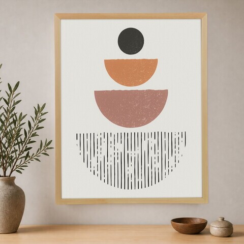 Tablou decorativ, Cc-D-Ah-1048 45 x 60, Canvas, Cadru: 100% LEMN (Grosime: 18 mm), Multicolor