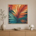 Tablou decorativ, Cc-K-Ah-1002, Canvas, Cadru: 100% LEMN (Grosime: 18 mm), Multicolor