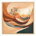 Tablou decorativ, Cc-K-Ah-1006, Canvas, Cadru: 100% LEMN (Grosime: 18 mm), Multicolor