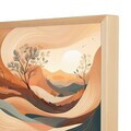 Tablou decorativ, Cc-K-Ah-1006, Canvas, Cadru: 100% LEMN (Grosime: 18 mm), Multicolor