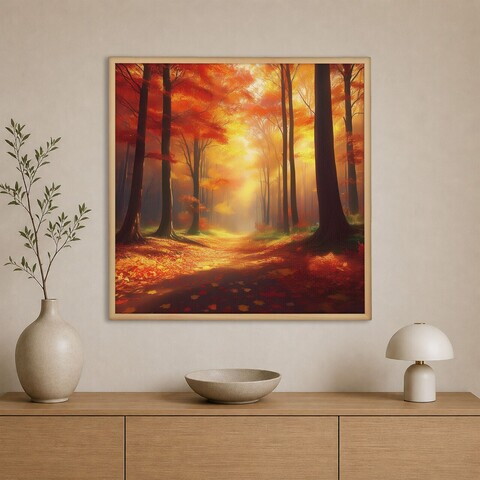 Tablou decorativ, Cc-K-Ah-1008, Canvas, Cadru: 100% LEMN (Grosime: 18 mm), Multicolor