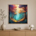 Tablou decorativ, Cc-K-Ah-1009, Canvas, Cadru: 100% LEMN (Grosime: 18 mm), Multicolor
