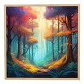 Tablou decorativ, Cc-K-Ah-1009, Canvas, Cadru: 100% LEMN (Grosime: 18 mm), Multicolor
