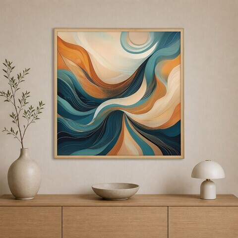 Tablou decorativ, Cc-K-Ah-1011, Canvas, Cadru: 100% LEMN (Grosime: 18 mm), Multicolor