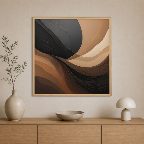 Tablou decorativ, Cc-K-Ah-1013, Canvas, Cadru: 100% LEMN (Grosime: 18 mm), Multicolor