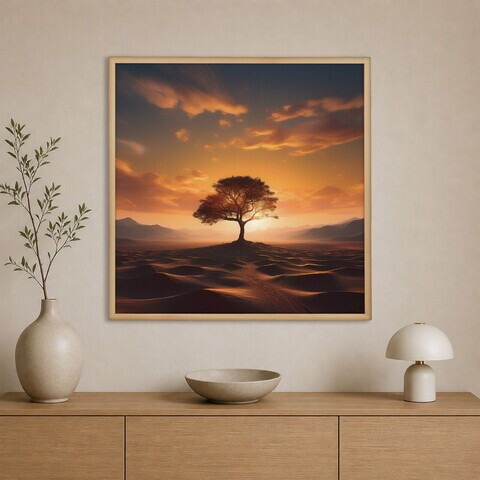Tablou decorativ, Cc-K-Ah-1015, Canvas, Cadru: 100% LEMN (Grosime: 18 mm), Multicolor