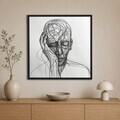 Tablou decorativ, Cc-K-Sy-1027, Canvas, Cadru: 100% LEMN (Grosime: 18 mm), Multicolor