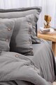 Lenjerie de pat dubla, L'essentiel Maison, Vetro, Bumbac, Antracit
