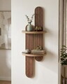 Raft de perete, Hanah Home, Artmtkwll4, 26x80x13 cm, MDF, Wenge