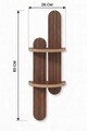 Raft de perete, Hanah Home, Artmtkwll4, 26x80x13 cm, MDF, Wenge