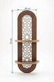 Raft de perete, Hanah Home, Artmtkwll5, 26x70x13 cm, MDF, Wenge