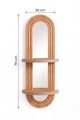 Raft de perete, Hanah Home, Artmtkwll6, 26x80x13 cm, MDF, Stejar