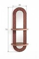 Raft de perete, Hanah Home, Artmtkwll6, 26x70x13 cm, MDF, Wenge