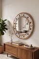 Oglinda decorativa, Hanah Home, Artmtkwll7, MDF, Wenge