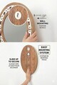 Oglinda decorativa, Hanah Home, Artmtkwll7, MDF, Wenge