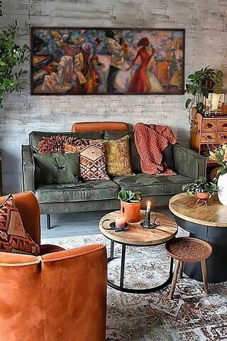 Tablou decorativ, Artsmdfyty54-7033, Lemn masiv, MDF, Multicolor