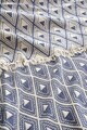 Plapumă King din muselină, L'essentiel Maison, Piramit, Bumbac, Albastru navy