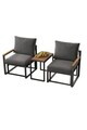 Set mobilier de gradina, Hanah Home, Multilounge Garden, Metal, Gri