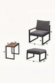 Set mobilier de gradina, Hanah Home, Multilounge Garden, Metal, Gri