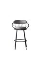 Scaun de bar, Hanah Home, Relax, 60x109x60 cm, Metal, Gri