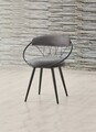 Set scaune 4 piese, Hanah Home, Relax, Metal, Gri