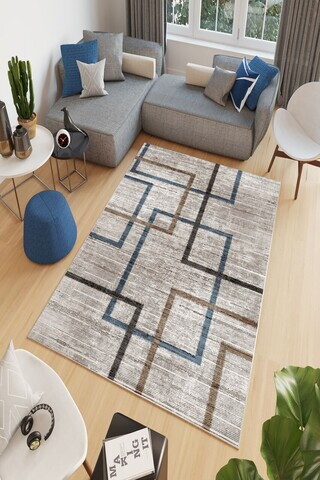 Covor, W703, 120x180 cm, Poliester, Gri