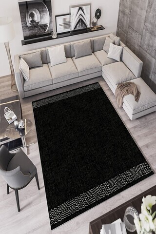 Covor, W735, 180x280 cm, Poliester, Negru