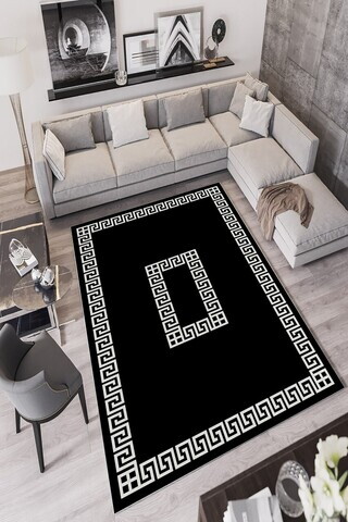 Covor, W872, 180x280 cm, Poliester, Negru