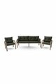 Set mobilier de gradina, Hanah Home, 3+1+1, Metal, Verde