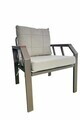 Set mobilier de gradina, Hanah Home, Nergiz Mermer 3+1+1, Metal, Bej