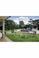 Set mobilier de gradina, Hanah Home, Nergiz 3+1+1, Metal, Maro