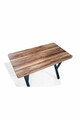 Set mobilier de gradina, Hanah Home, Nergiz 3+1+1, Metal, Gri inchis