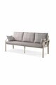 Set mobilier de gradina, Hanah Home, Nergiz 3+1+1, Metal, Maro