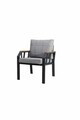 Set mobilier de gradina, Hanah Home, Nergiz 3+1+1, Metal, Gri