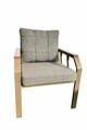 Set mobilier de gradina, Hanah Home, Nergiz 2+1+1, Metal, Miere / Gri