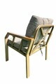 Set mobilier de gradina, Hanah Home, Nergiz 2+1+1, Metal, Miere / Gri
