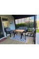 Set mobilier de gradina, Hanah Home, Nergiz 2+1+1, Metal, Gri