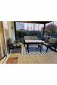Set mobilier de gradina, Hanah Home, Nergiz 2+1+1, Metal, Gri