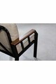 Set mobilier de gradina, Hanah Home, Nergiz 2+1+1, Metal, Bej