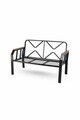 Set mobilier de gradina, Hanah Home, Nergiz 2+1+1, Metal, Alb/Negru