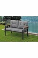 Set mobilier de gradina, Hanah Home, Nergiz 2+1+1, Metal, Gri