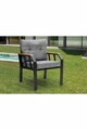 Set mobilier de gradina, Hanah Home, Nergiz 2+1+1, Metal, Gri