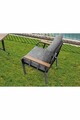 Set mobilier de gradina, Hanah Home, Nergiz 2+1+1, Metal, Gri