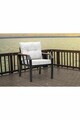 Set mobilier de gradina, Hanah Home, Nergiz 2+1+1, Metal, Crem/Negru